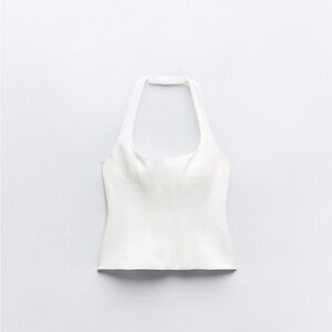 Zara White Halter Top